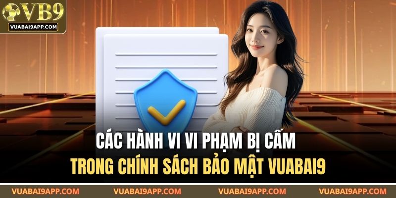Chính Sách Bảo Mật VUABAI9 3 Các hành vi vi phạm bị cấm trong chính sách bảo mật VUABAI9